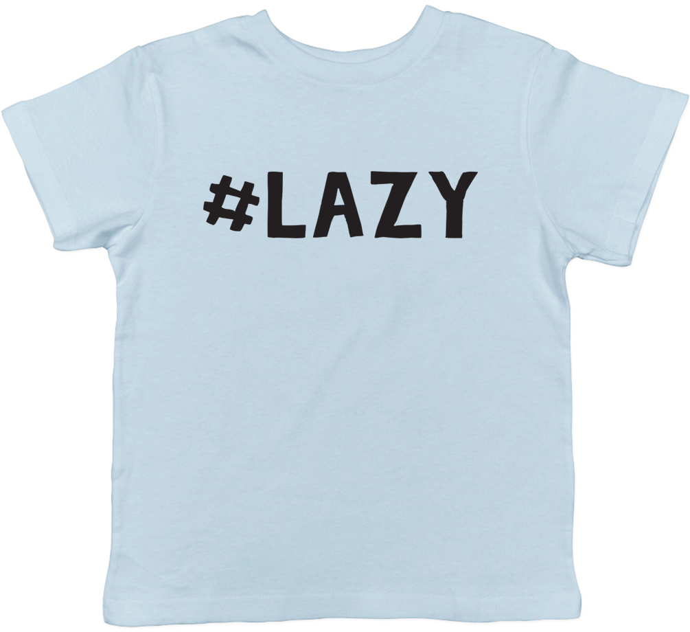 Hashtag Lazy Funny Childrens Kids Boys Girls TShirt Tee eBay